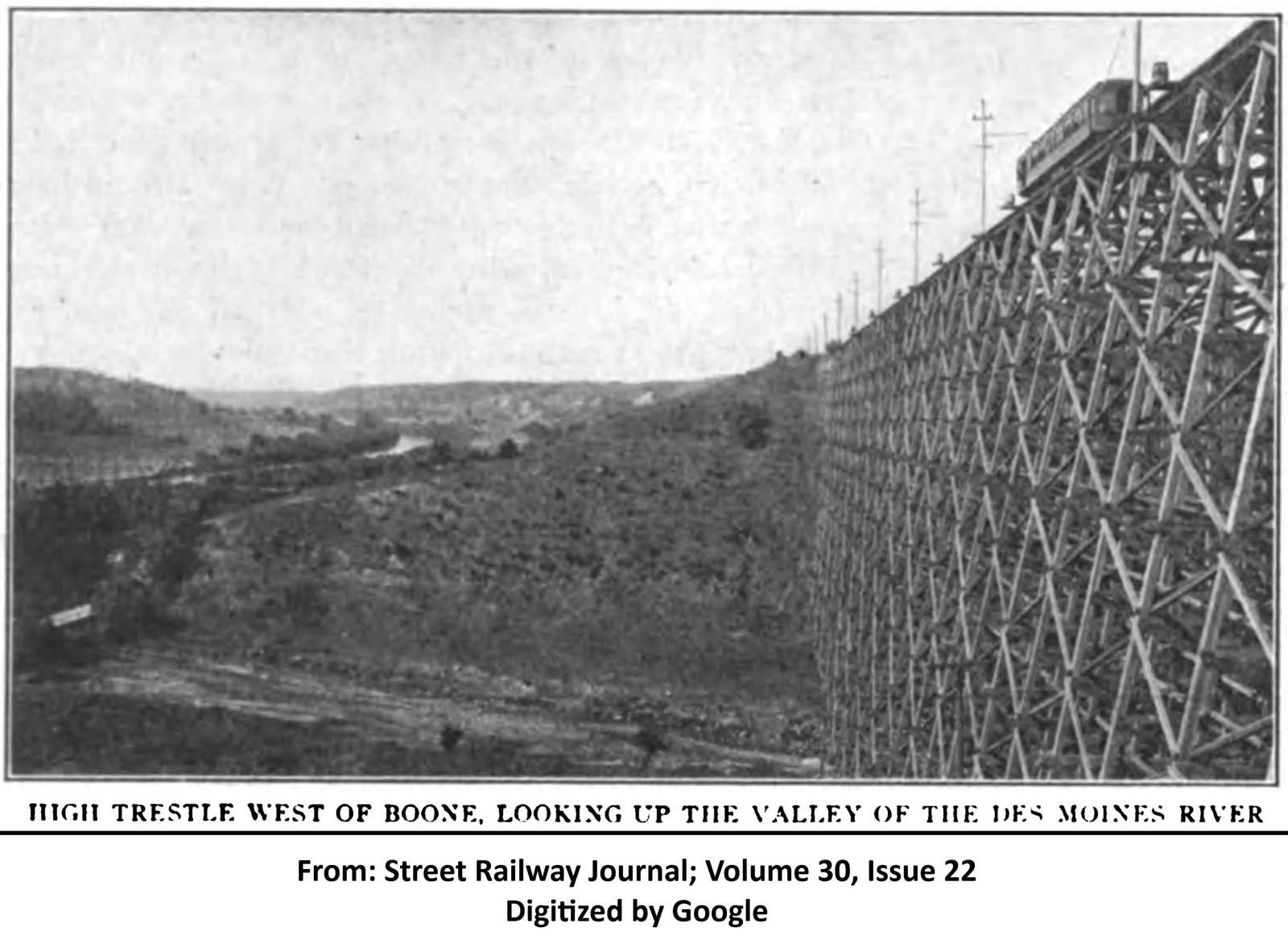 View of previous bridge looking north